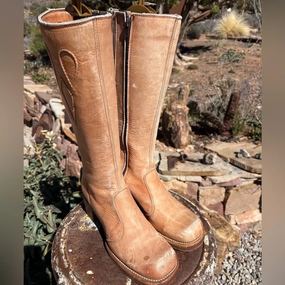 FRYE πΊπΈ Campus Pintuck Vintage Black Label Boots - Picture 5 of 16